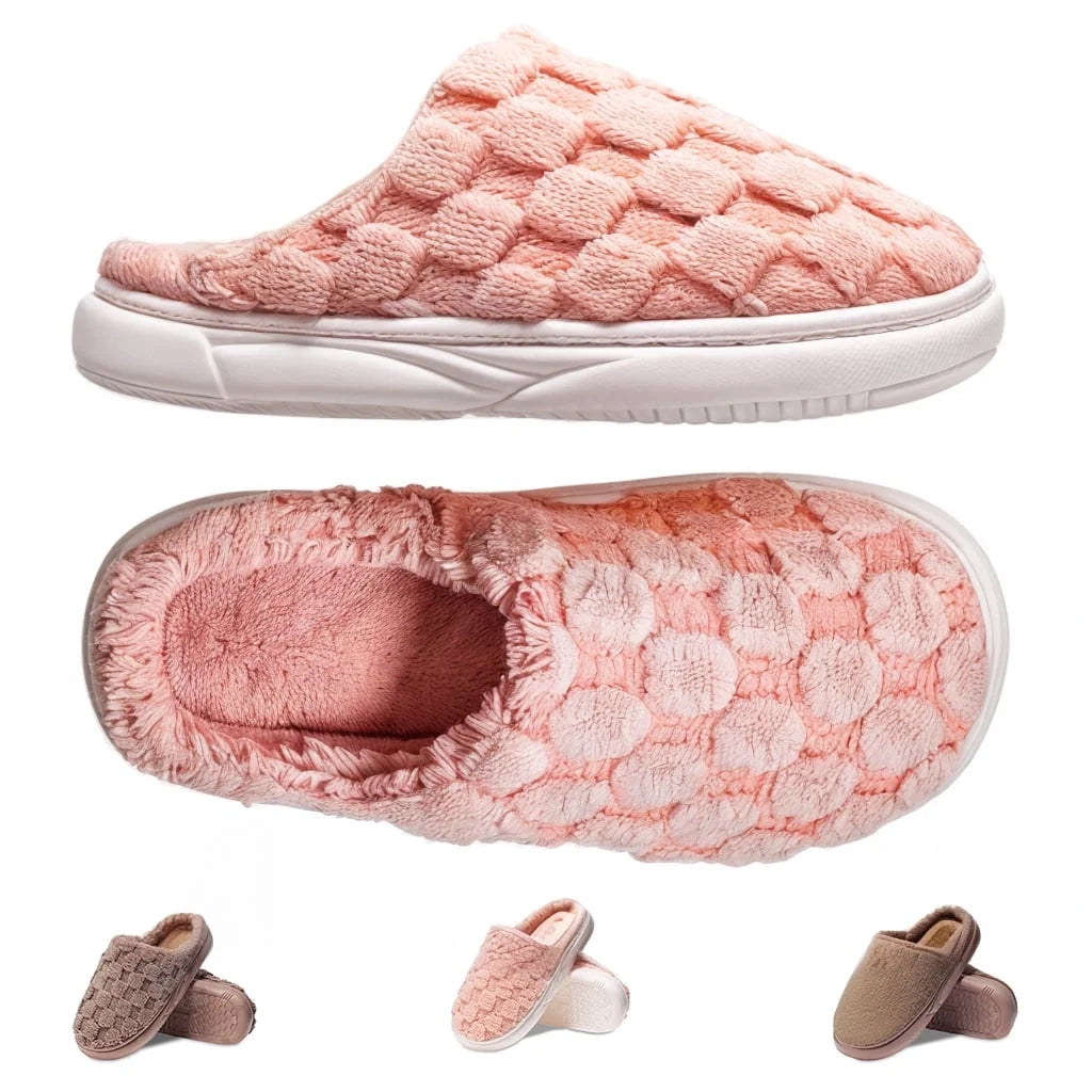 Womens Slippers Memory Foam Cute Indoor Slippers Ladies Bedroom Shoes Pink