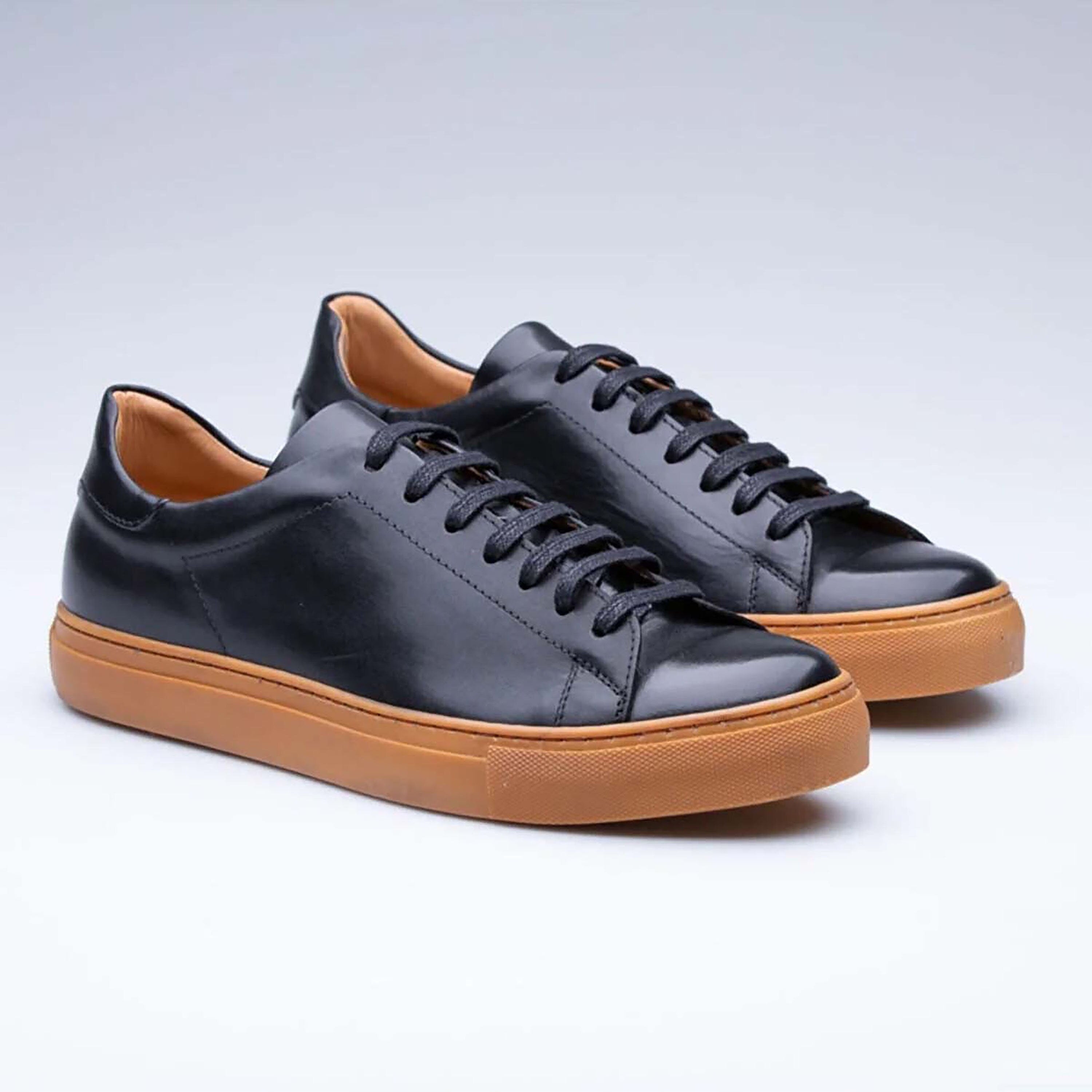 Raar Wear Geon Leather Sneaker for Men, Handmade Leather Sneakers, Casual Leather Sneakers, Genuine Leather Shoes, Leather Tie Sneakers Men